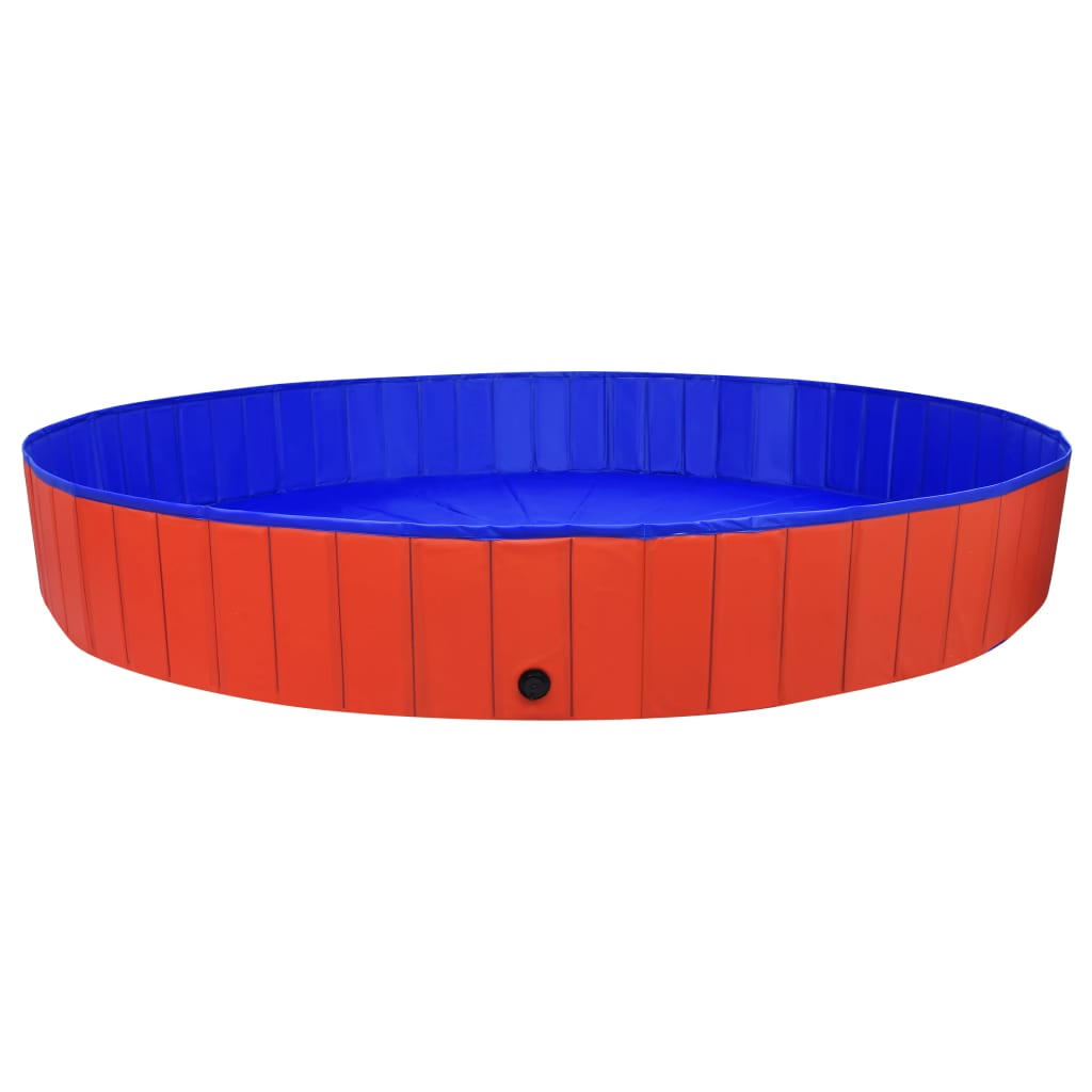 Piscina para cães dobrável 300x40 cm PVC vermelho