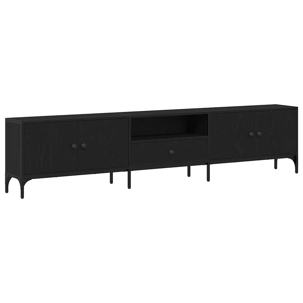 Gabinete para TV 200 x 25 x 44 cm carvalho preto