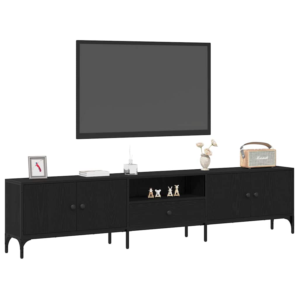Gabinete para TV 200 x 25 x 44 cm carvalho preto