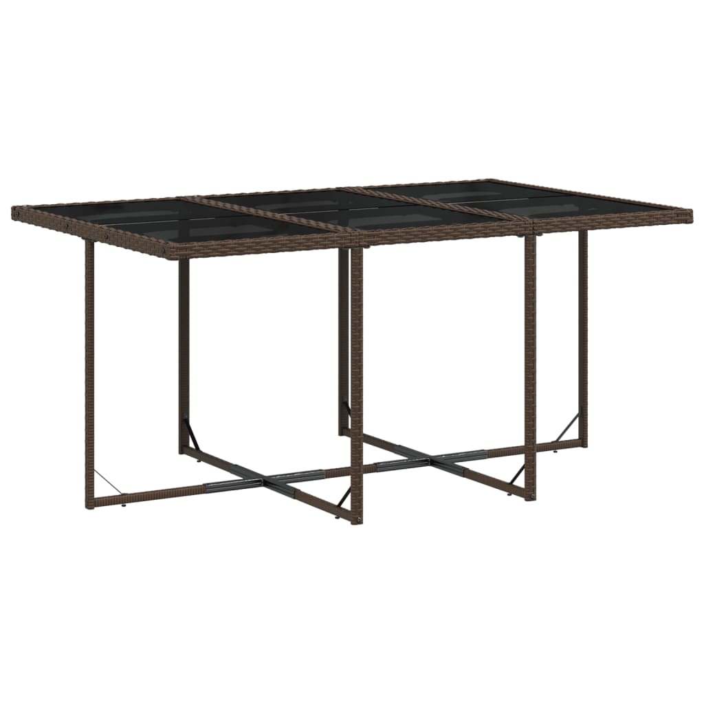 11 Pcs conjunto jantar p/ jardim c/ almofadões vime PE castanho