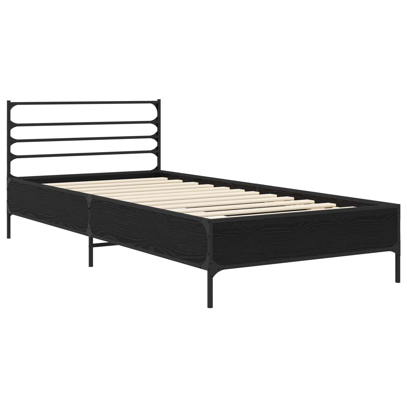 Estrutura da cama carvalho preto 80 x 200 cm