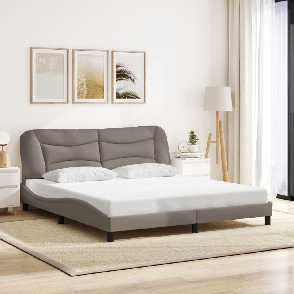 Estrutura de cama com LED sem colchão hvar 180x200 cm tecido