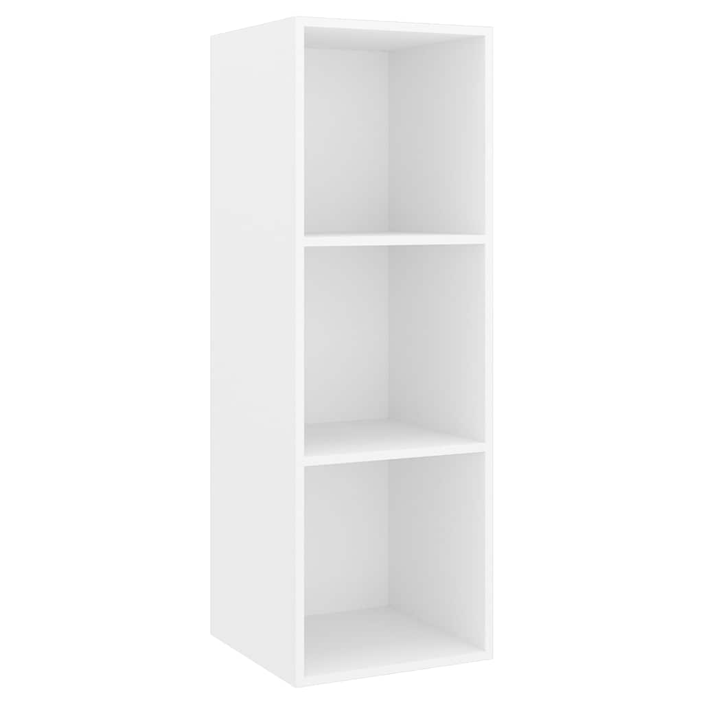 Armários de parede para TV 4 pcs contraplacado branco