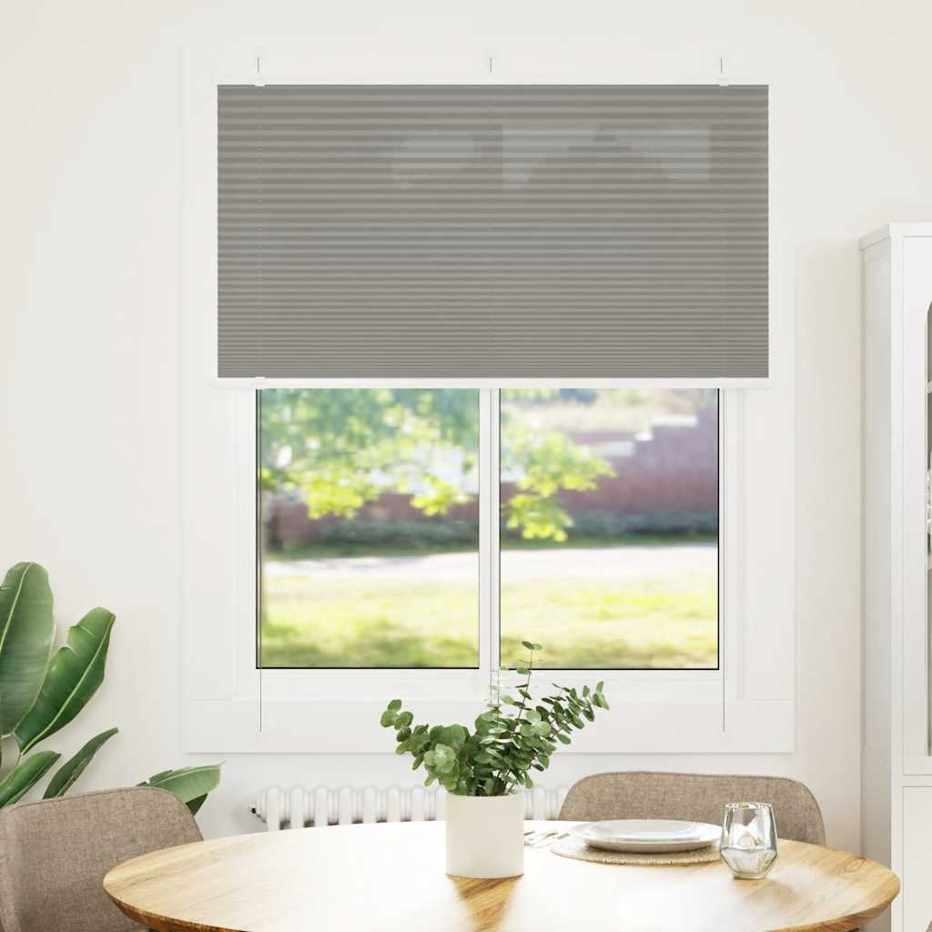Antracite plissada cega 110x100 cm largura tecido 109,4 cm