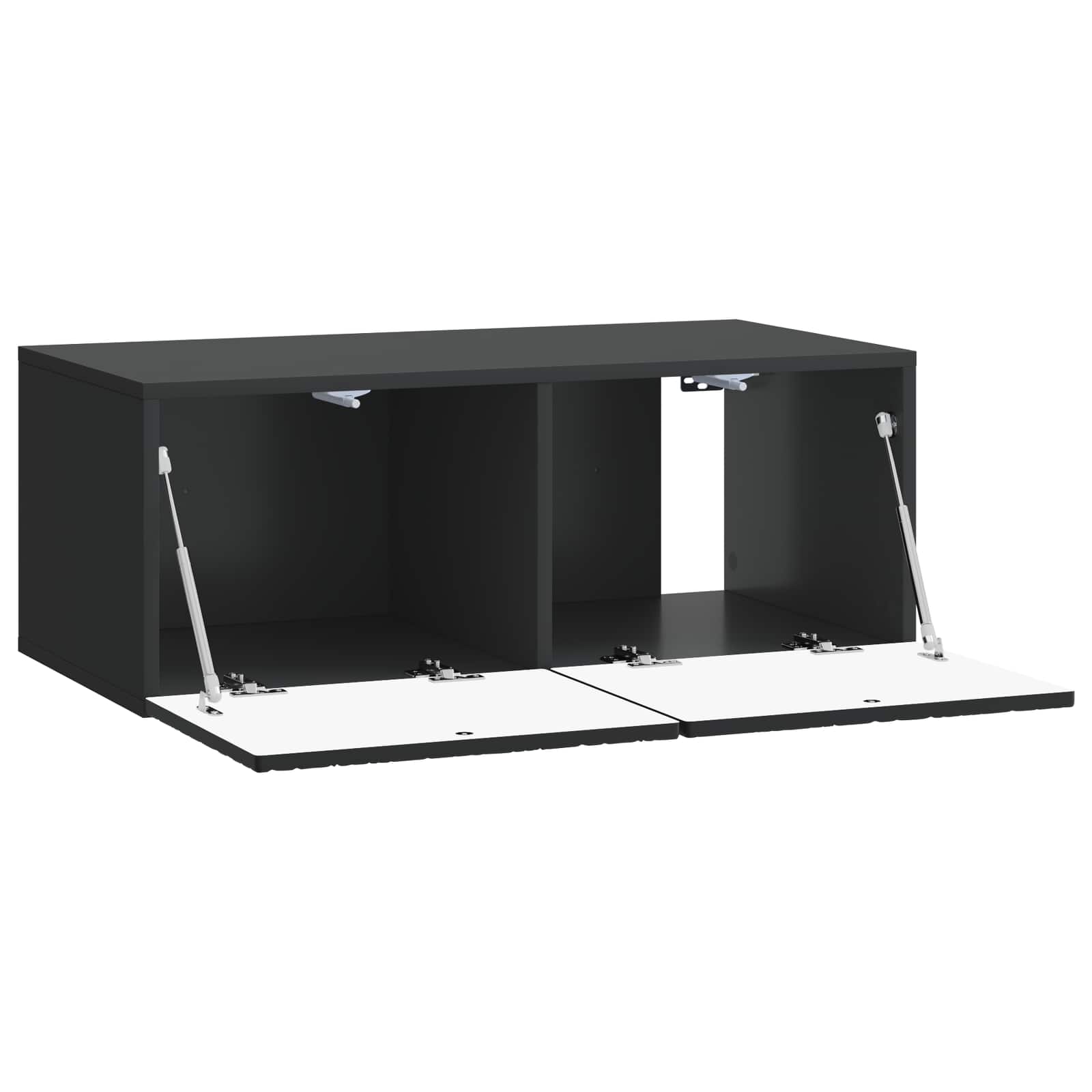 Gabinete de TV de parede 59,5 x 31 cm preto