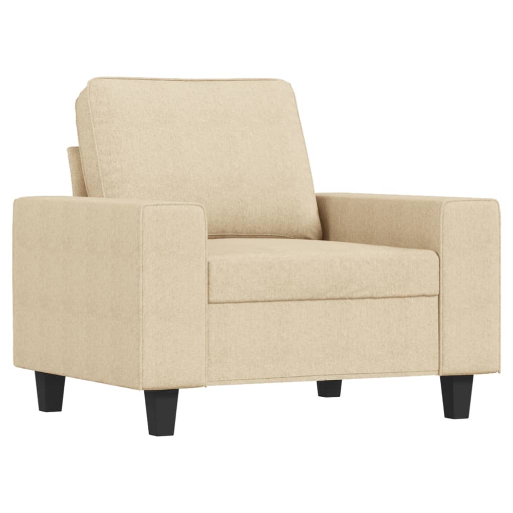 4 Pcs conjunto de sofás tecido cor creme