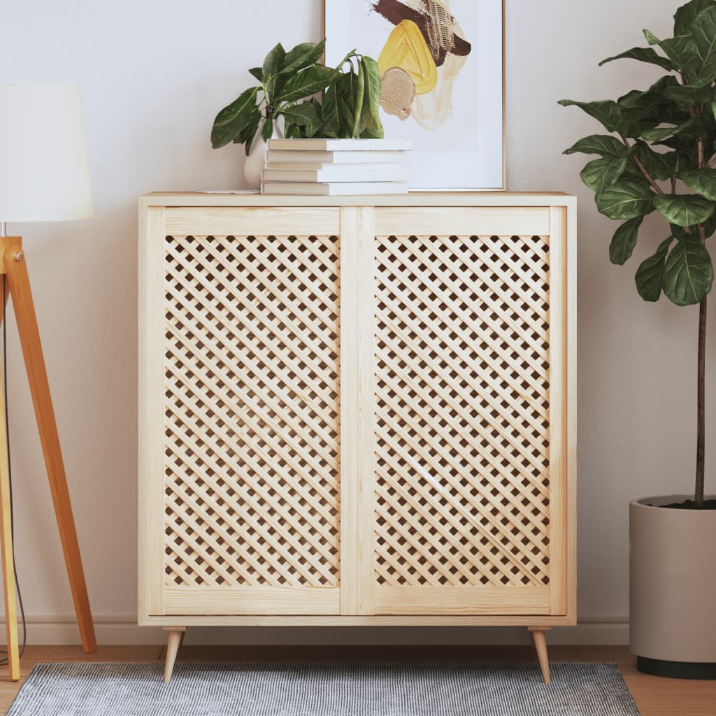 Portas de armário design treliça 2 pcs 49,5x99 cm pinho maciço