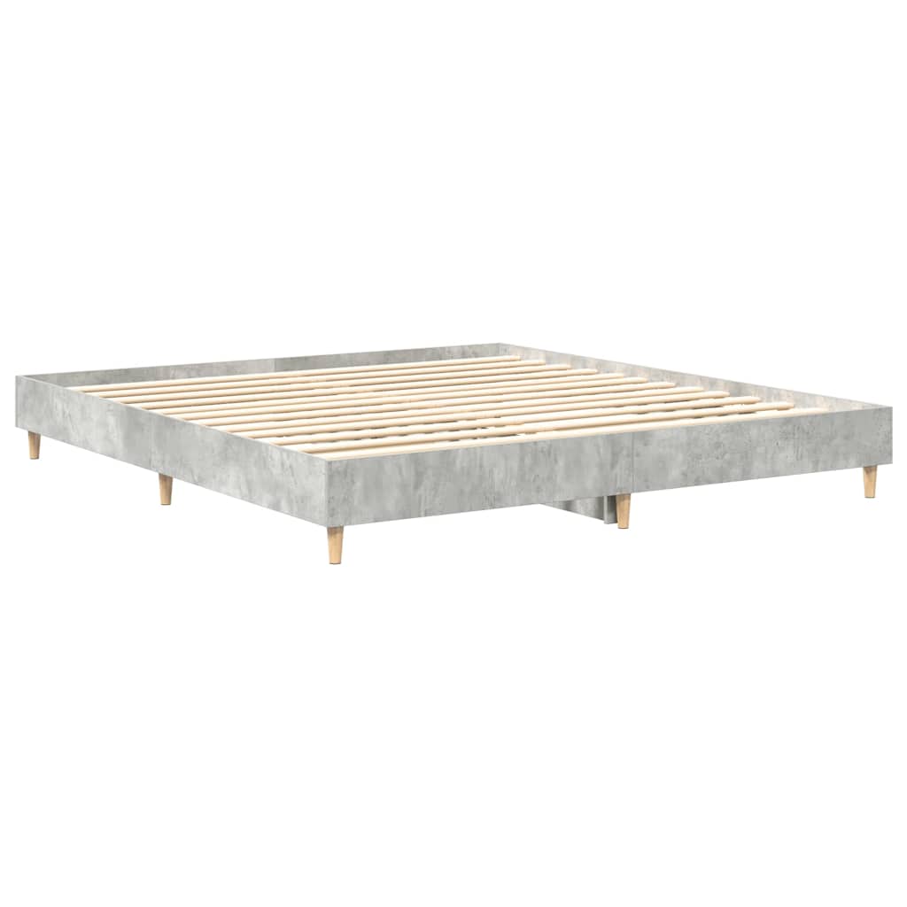 Estrutura cama s/ colchão 160x200cm cinza cimento