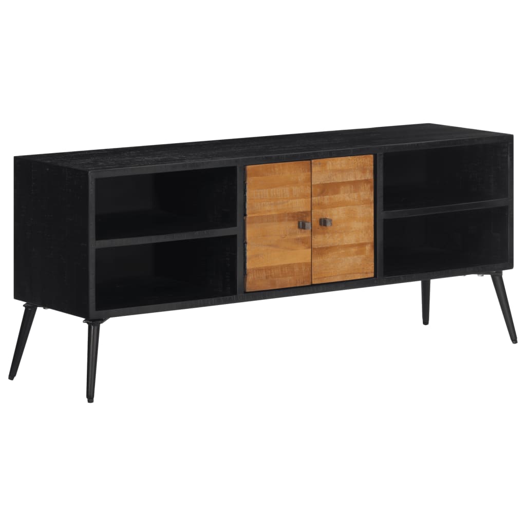 Móvel de TV 112x31x45 cm madeira de teca recuperada maciça