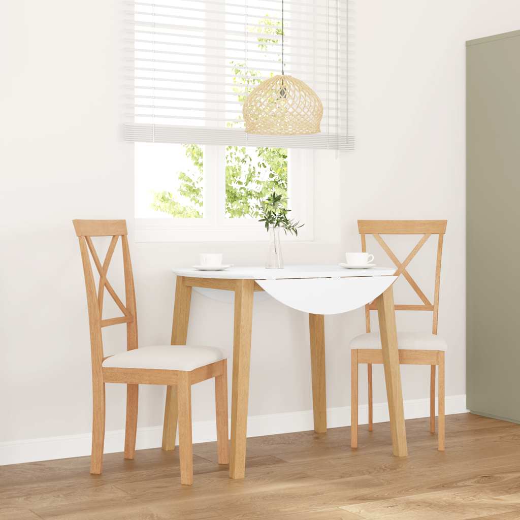 Cadeiras de jantar com almofadões 2 pcs madeira maciça