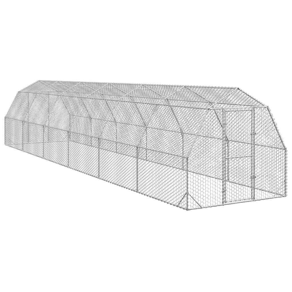 Corrida de galinhas 2,5x12x2,25 m aço galvanizado
