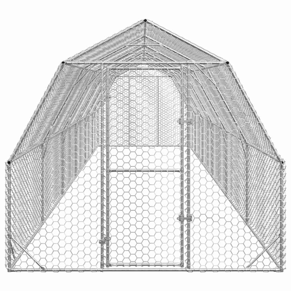 Corrida de galinhas 2,5x12x2,25 m aço galvanizado