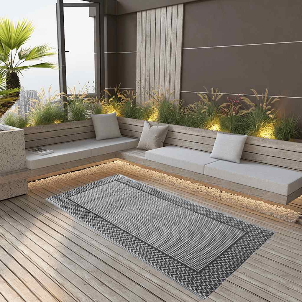 Tapete de exterior 120x180 cm arakil PP cinzento