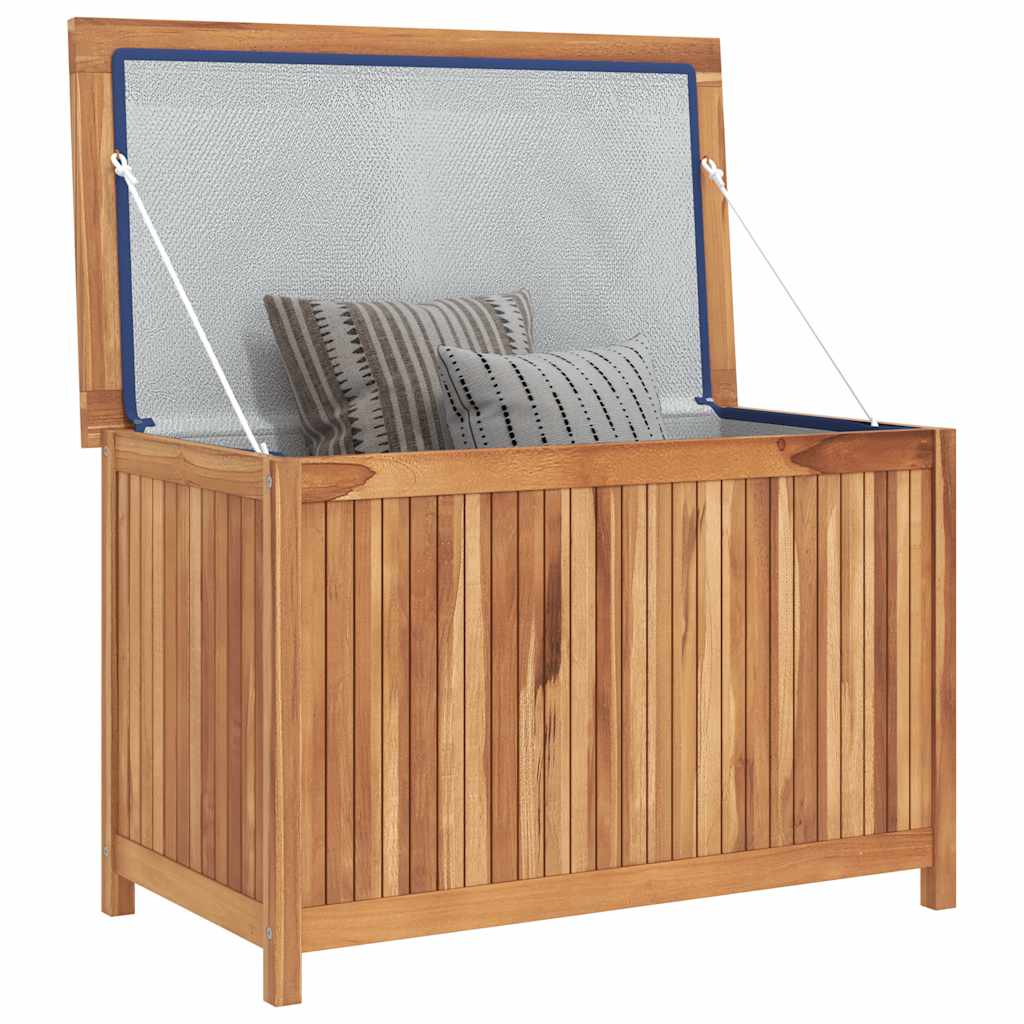 Caixa arrumação para jardim 90x50x58 cm madeira de teca maciça