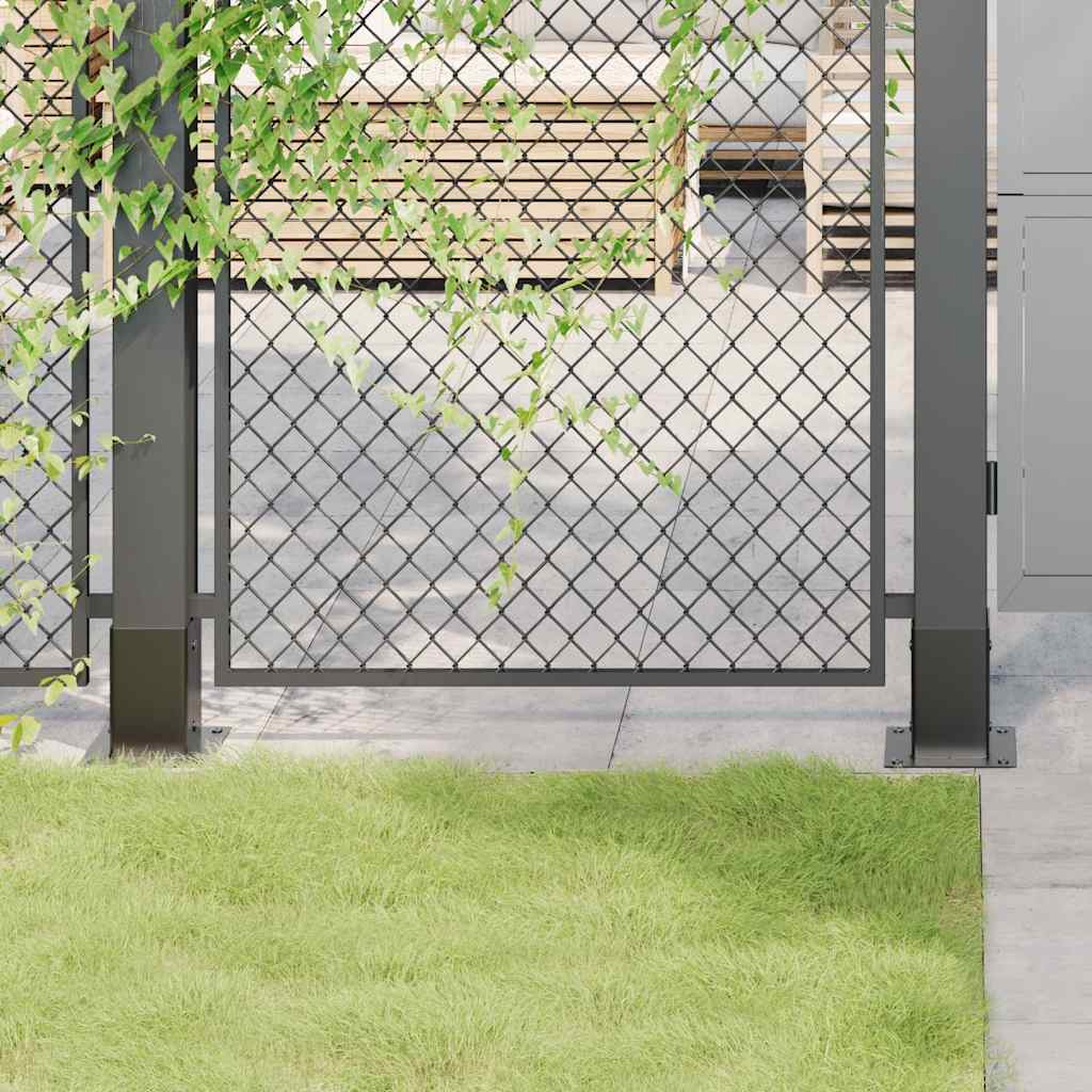 Bases de coluna quadradas 4 peças 81x81 mm aço revestido a pó