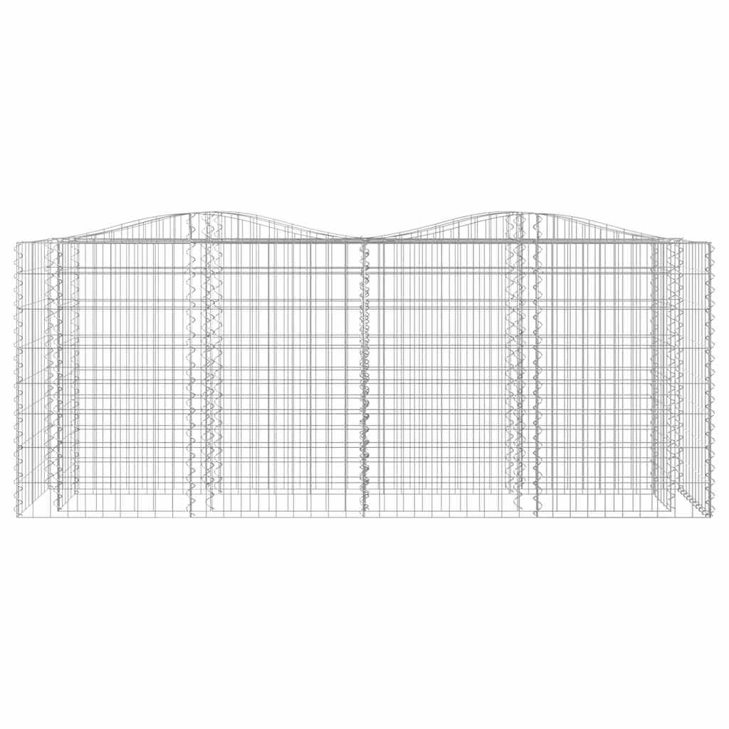 Canteiro elevado gabião arqueado 200x50x100cm ferro galvanizado