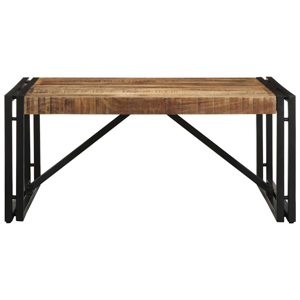 Mesa de centro 80x80x35 cm madeira de mangueira áspera maciça