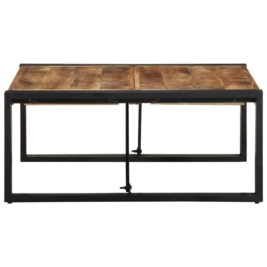Mesa de centro 80x80x35 cm madeira de mangueira áspera maciça