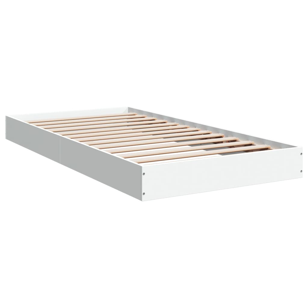 Estrutura de cama 90x190 cm derivados de madeira branco