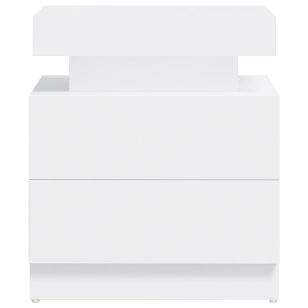 Mesa de cabeceira derivados de madeira branco