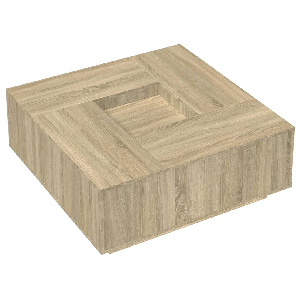 Mesa de centro 100x100x40 cm derivados madeira carvalho sonoma