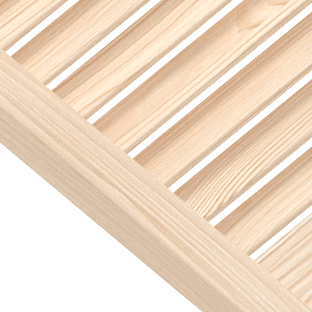 Portas de armário 4 pcs com design de persiana pinho maciço