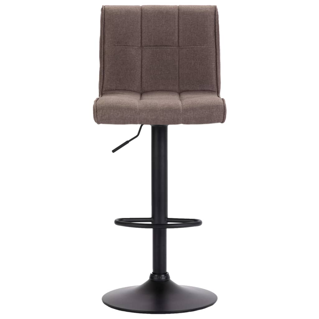 Bancos de bar 2 pcs tecido cinzento-acastanhado