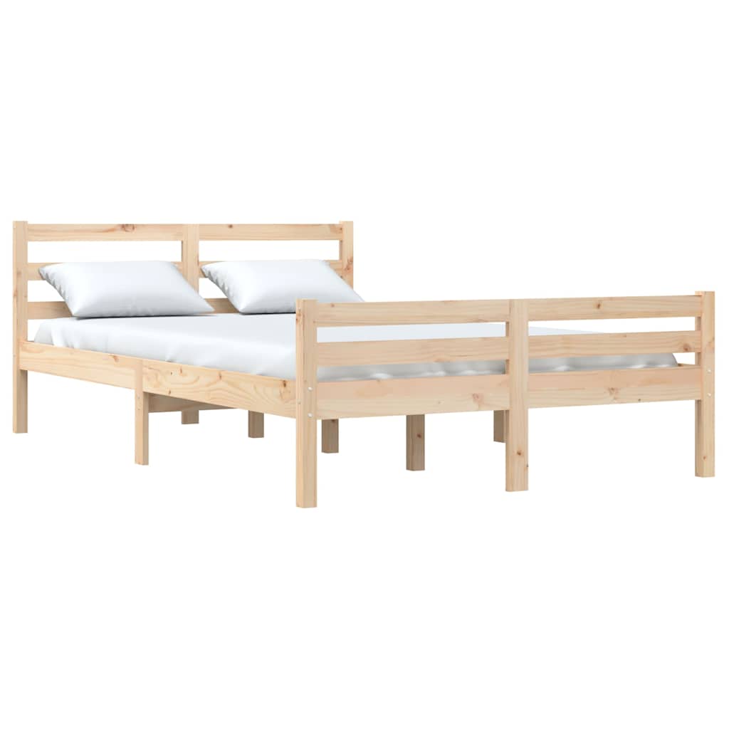 Estrutura de cama sem colchão 160x200 cm madeira maciça