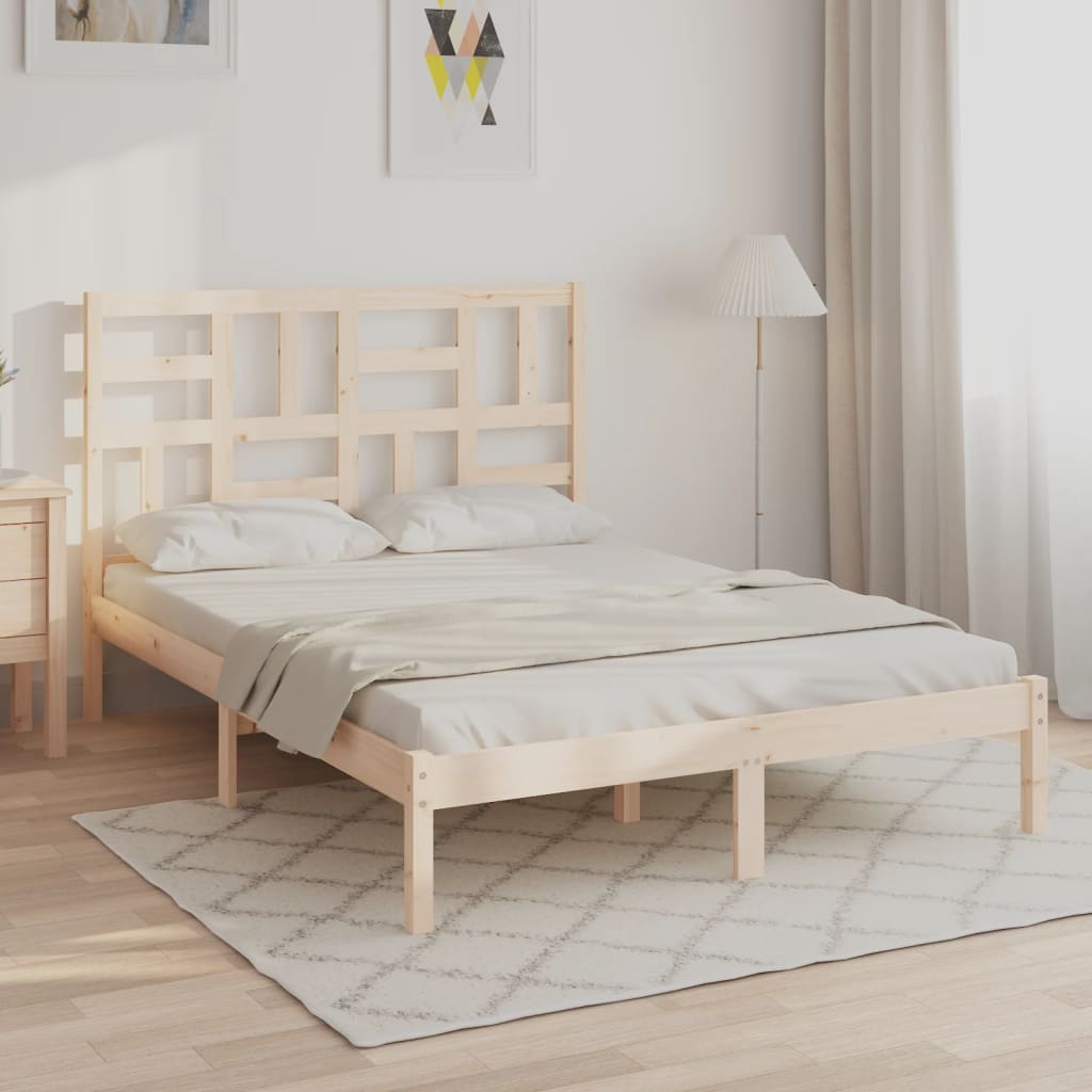 Estrutura de cama sem colchão 160x200 cm madeira maciça