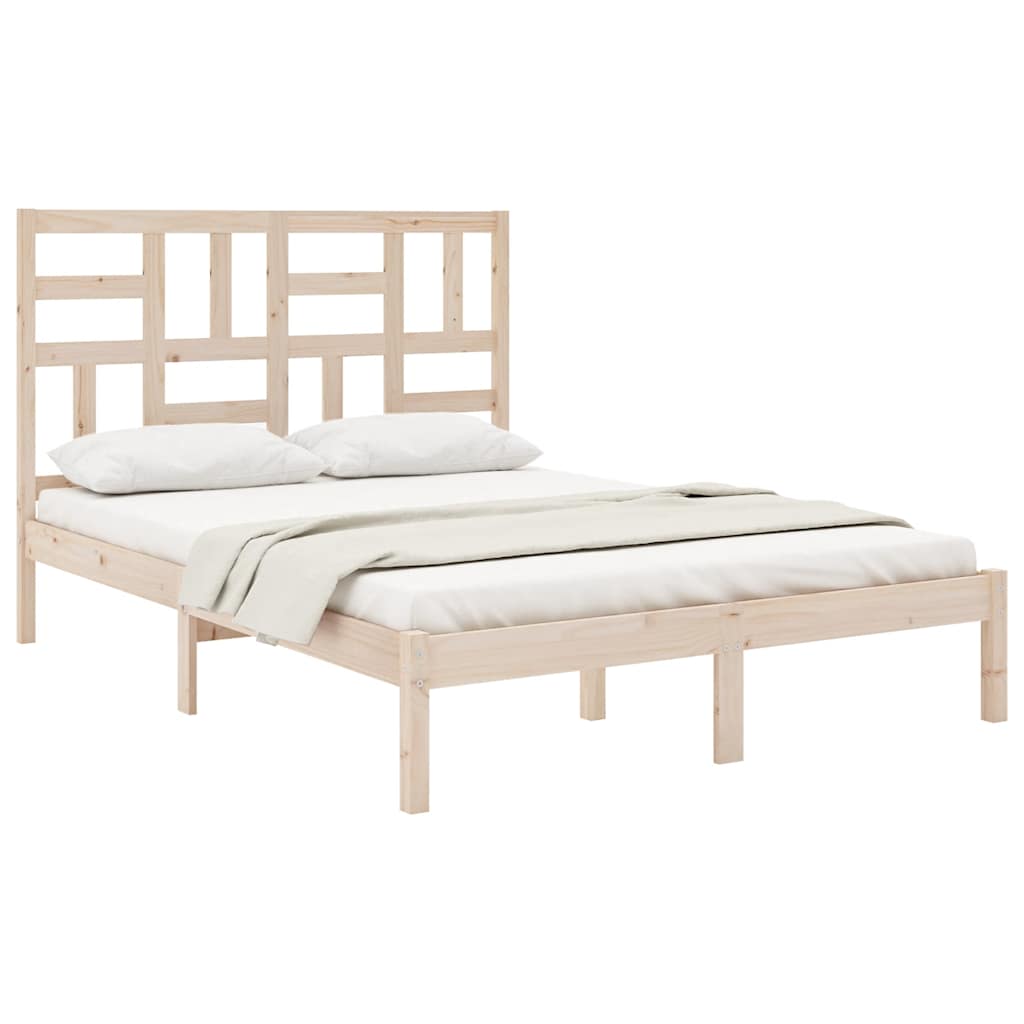 Estrutura de cama sem colchão 160x200 cm madeira maciça