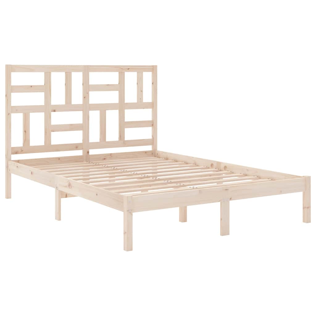 Estrutura de cama sem colchão 160x200 cm madeira maciça