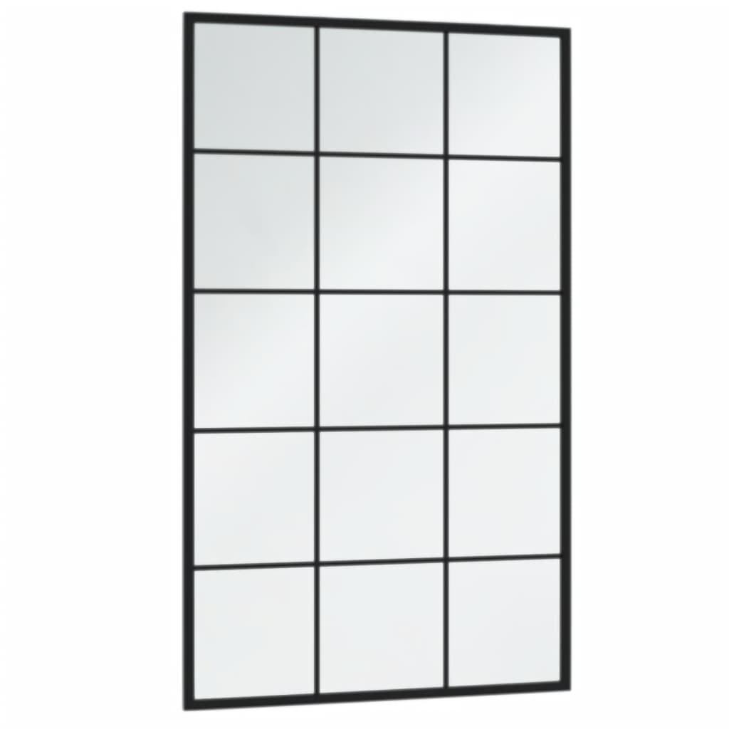 Espelhos de parede 3 pcs 100x60 cm metal preto