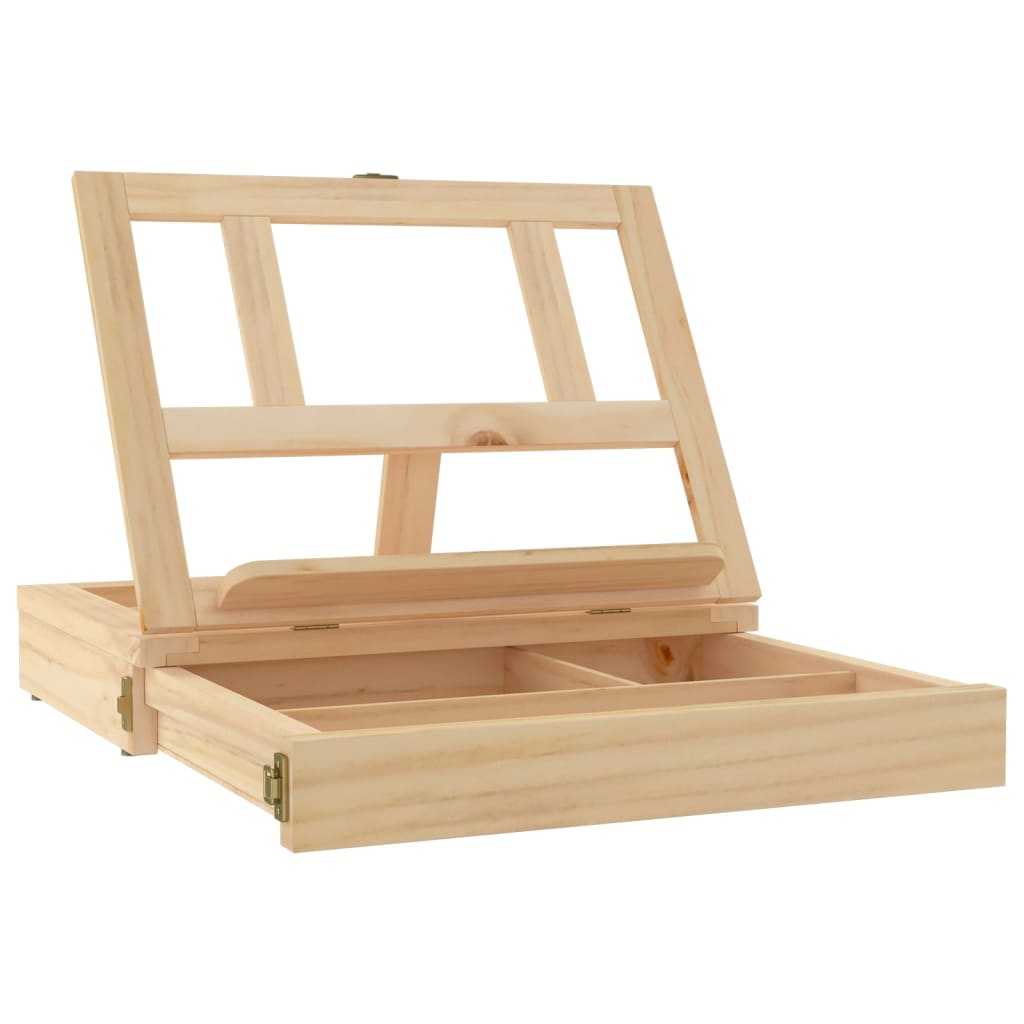 Cavalete de mesa com gaveta 33,5x25,5x7 cm pinho maciço