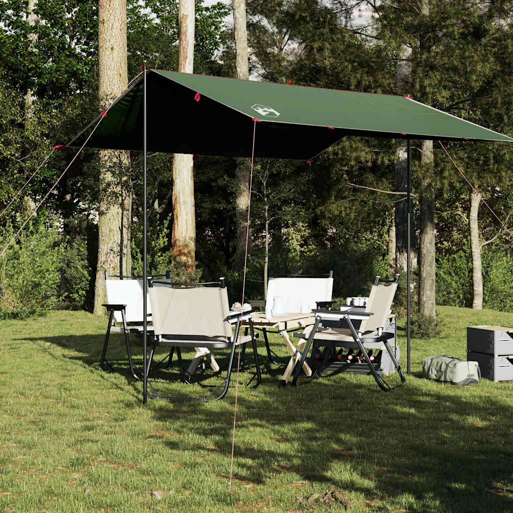 Lona de campismo 300x294 cm impermeável verde