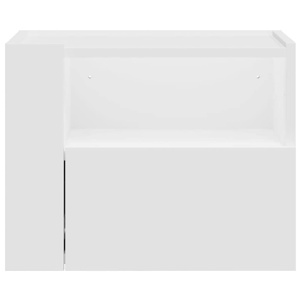 Mesas de cabeceira de parede 2 pcs 45x30x35 cm branco