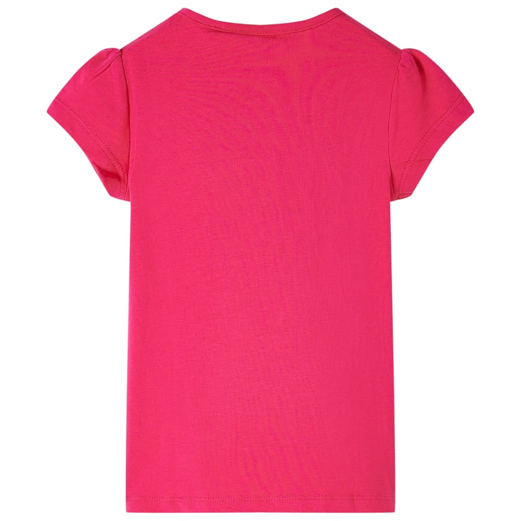 T-shirt infantil rosa brilhante 116