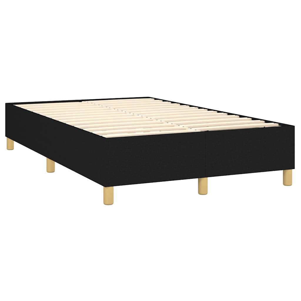 Cama boxspring com colchão 120x190 cm tecido preto