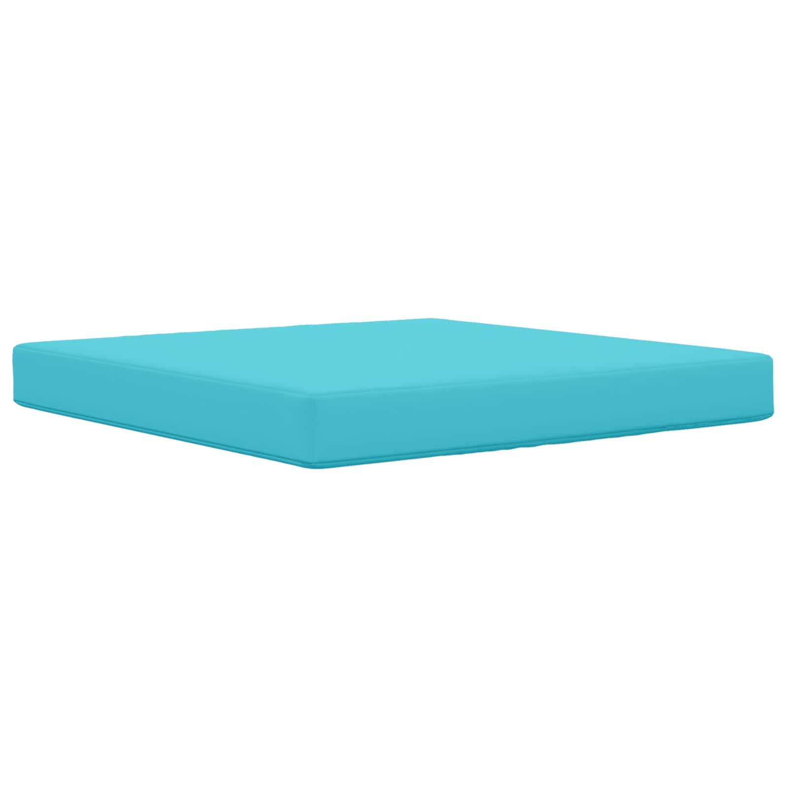 Almofada para sofá externo turquesa 80 x 80 x 8 cm poliéster