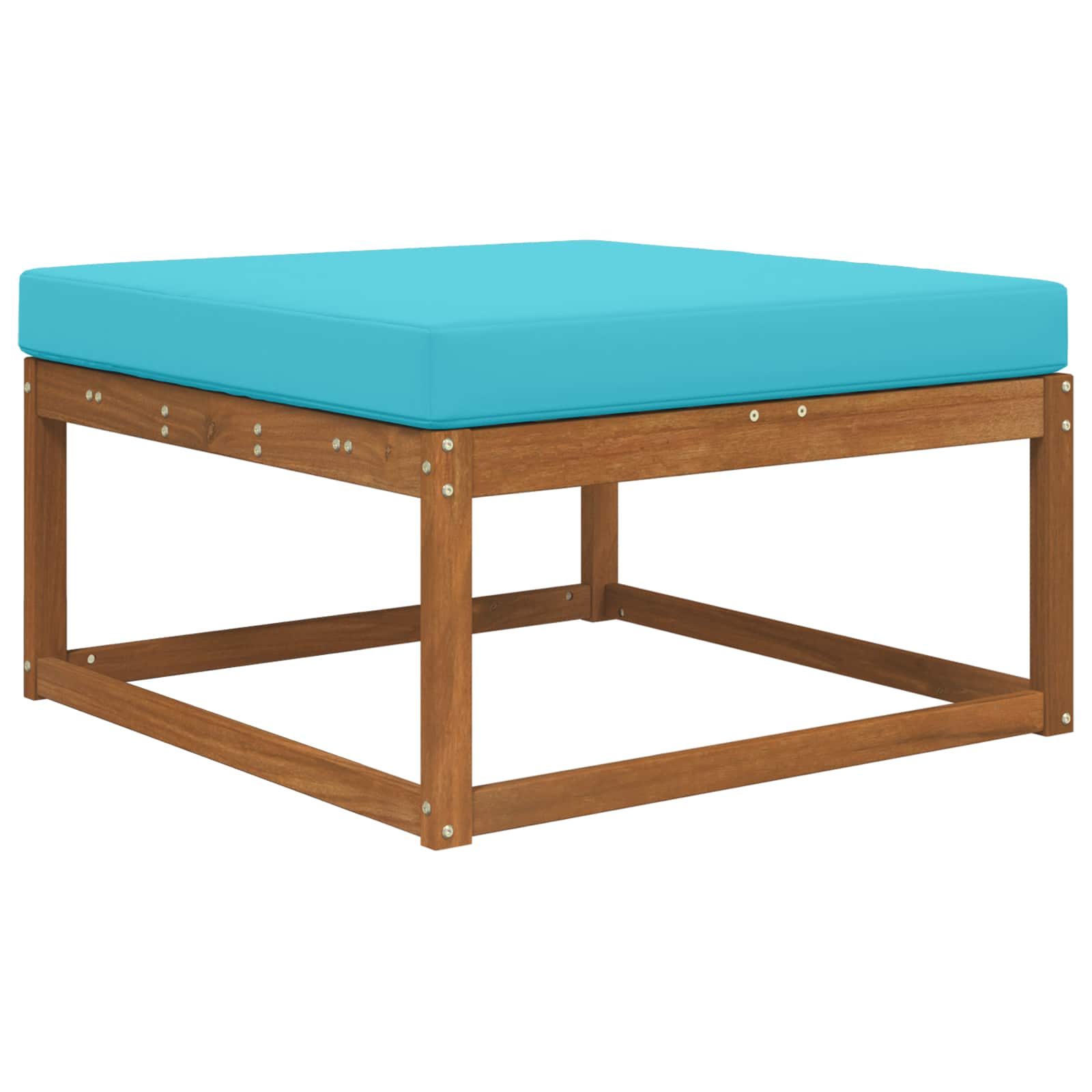 Almofada para sofá externo turquesa 80 x 80 x 8 cm poliéster