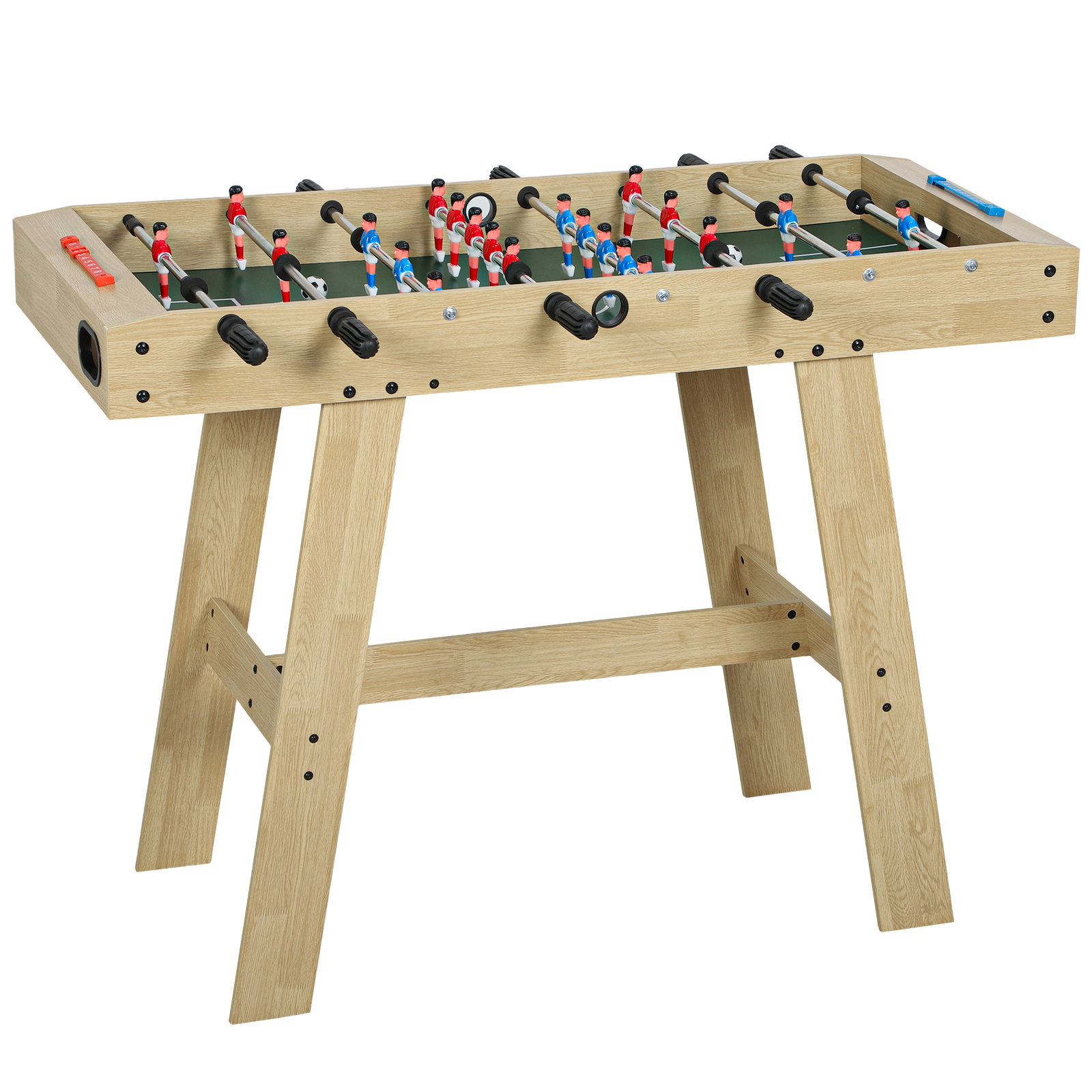 Matraquilho para crianças com 2 marcadores 8 pegas 22 jogadores e varas telescópicas 114x78x88 cm madeira