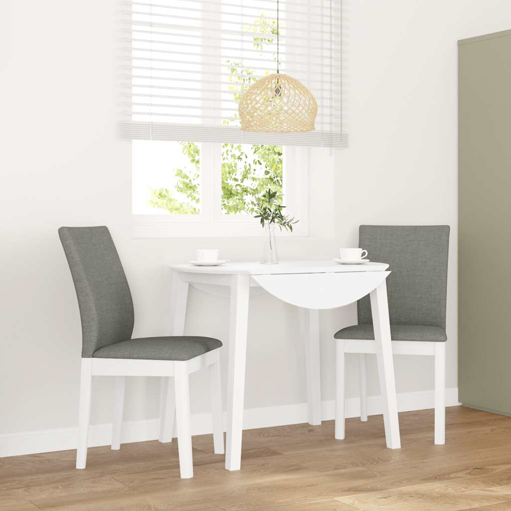 Cadeiras de jantar com almofadões 2 pcs madeira maciça branco