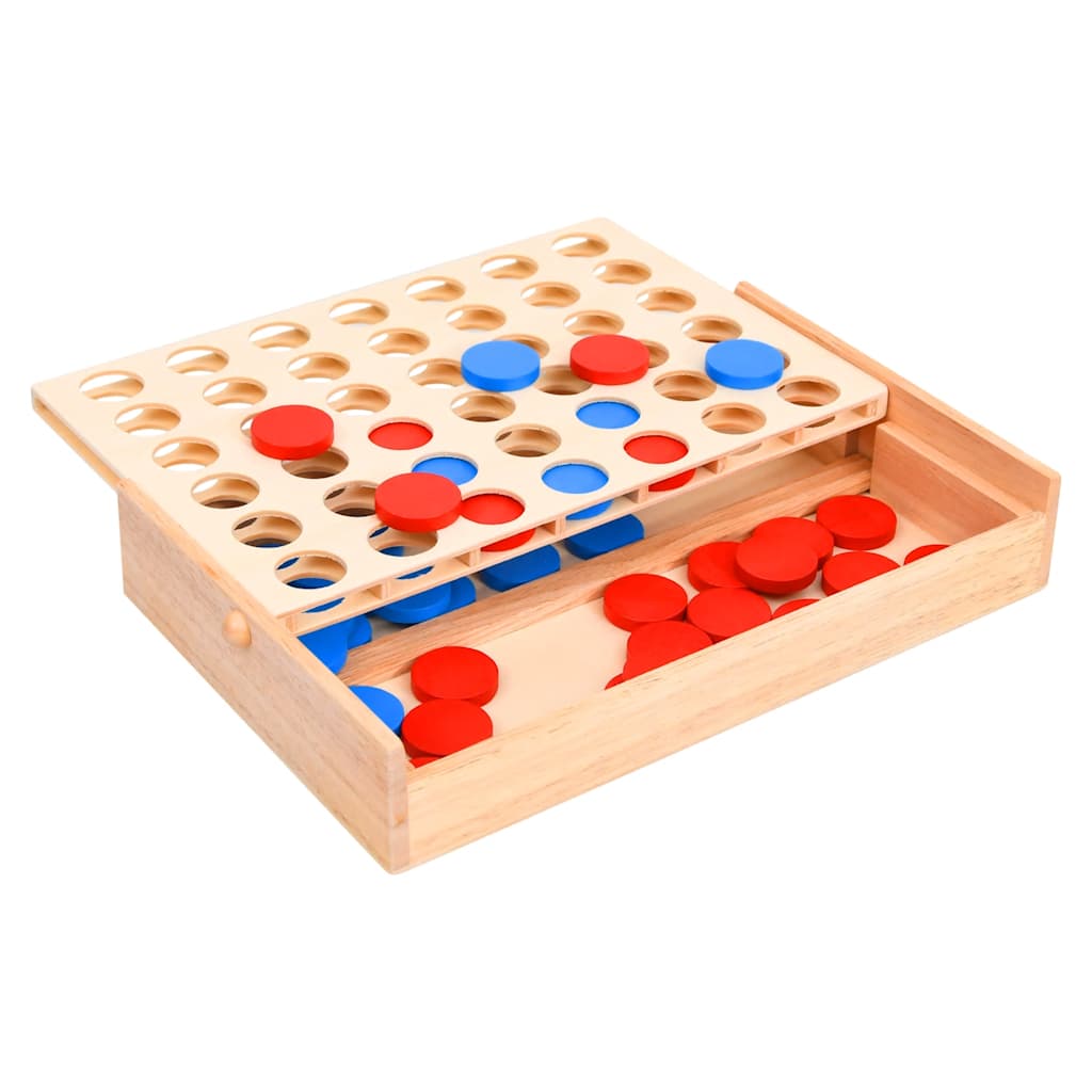 Jogo 4 em linha 24x15x4 cm madeira maciça