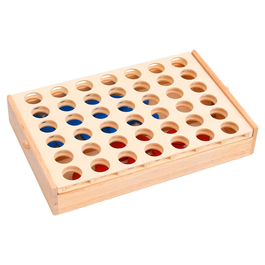 Jogo 4 em linha 24x15x4 cm madeira maciça