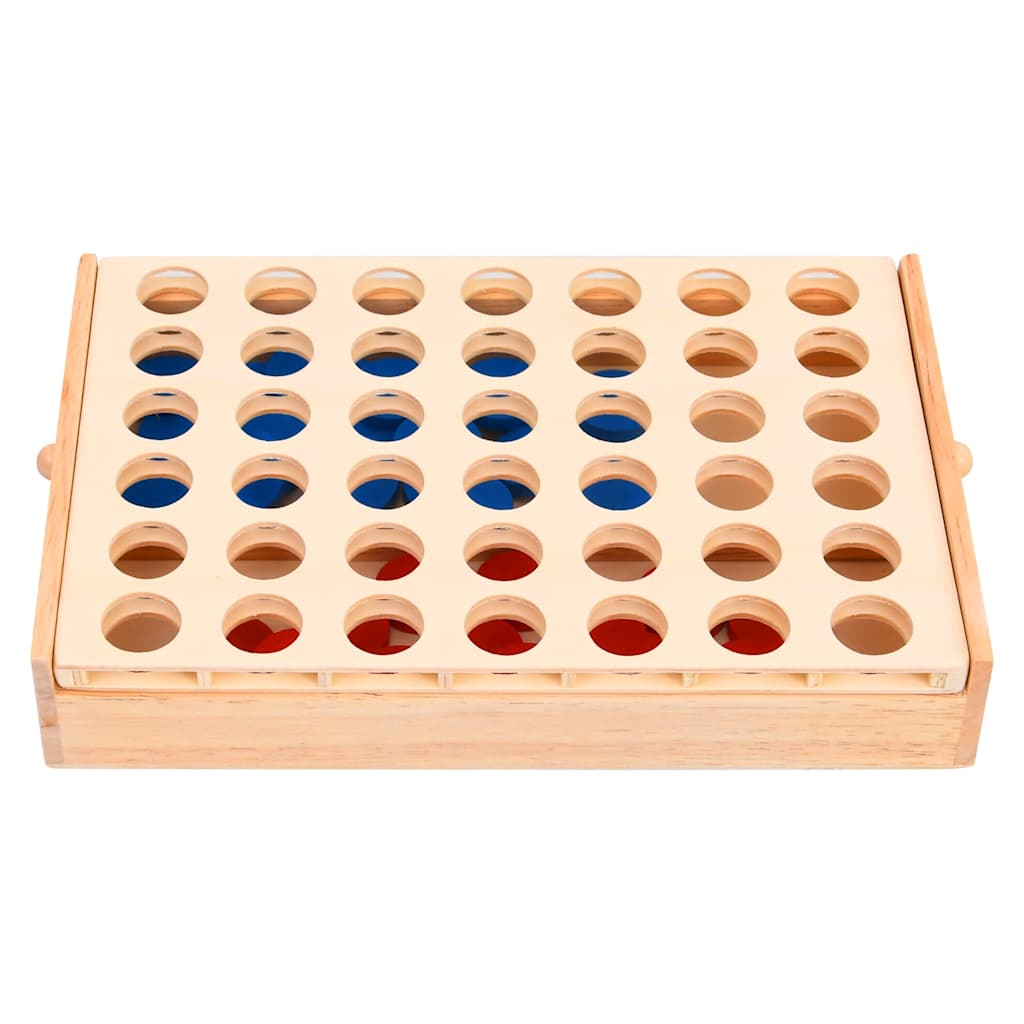 Jogo 4 em linha 24x15x4 cm madeira maciça