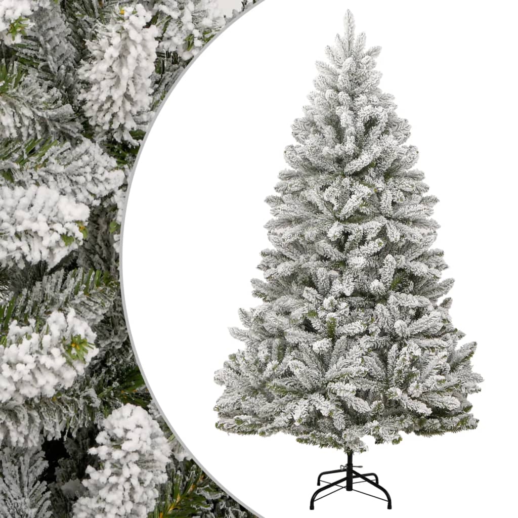 Árvore de natal artificial articulada c/ flocos de neve 270 cm
