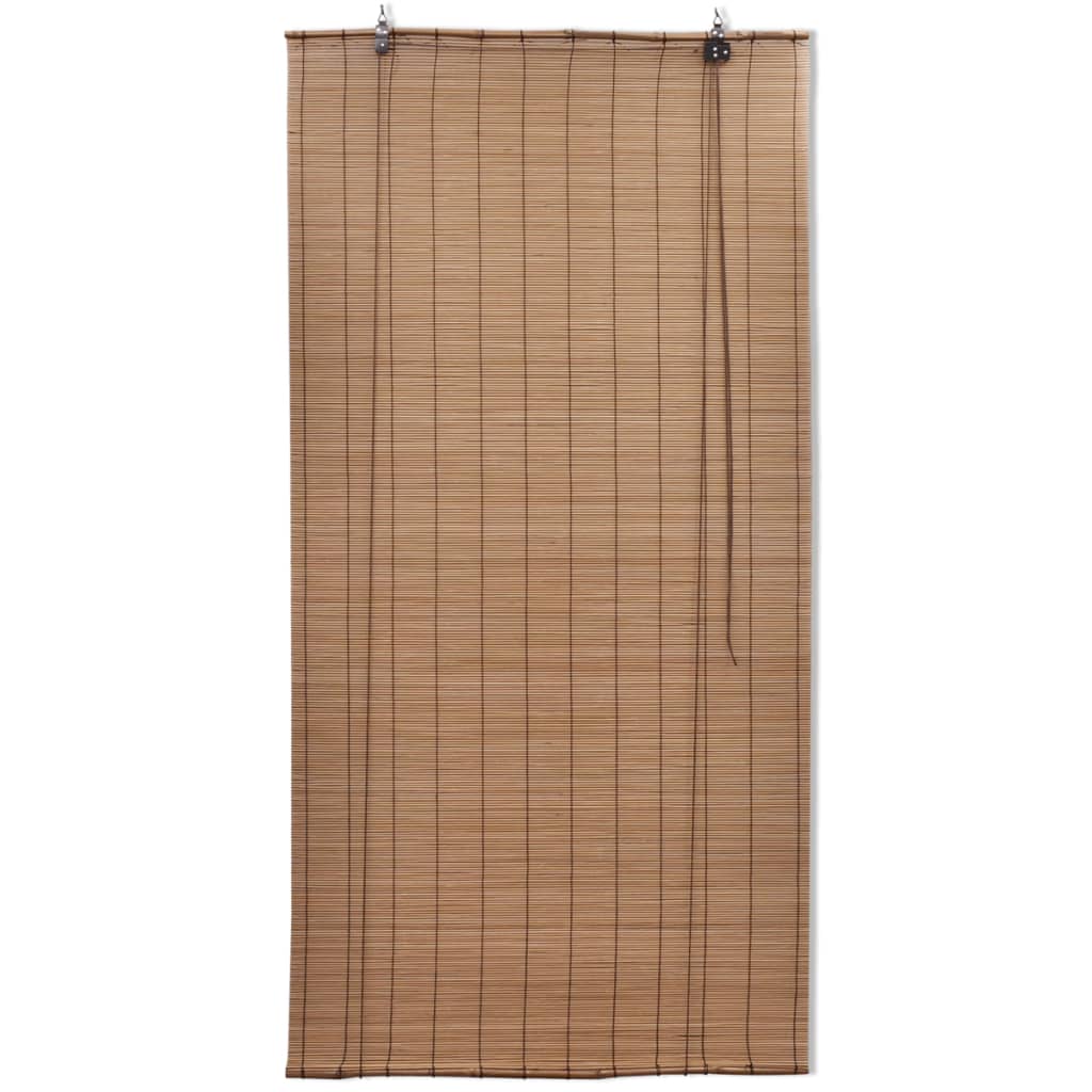 Estores de rolo 2 pcs 100 x 160 cm bambu castanho