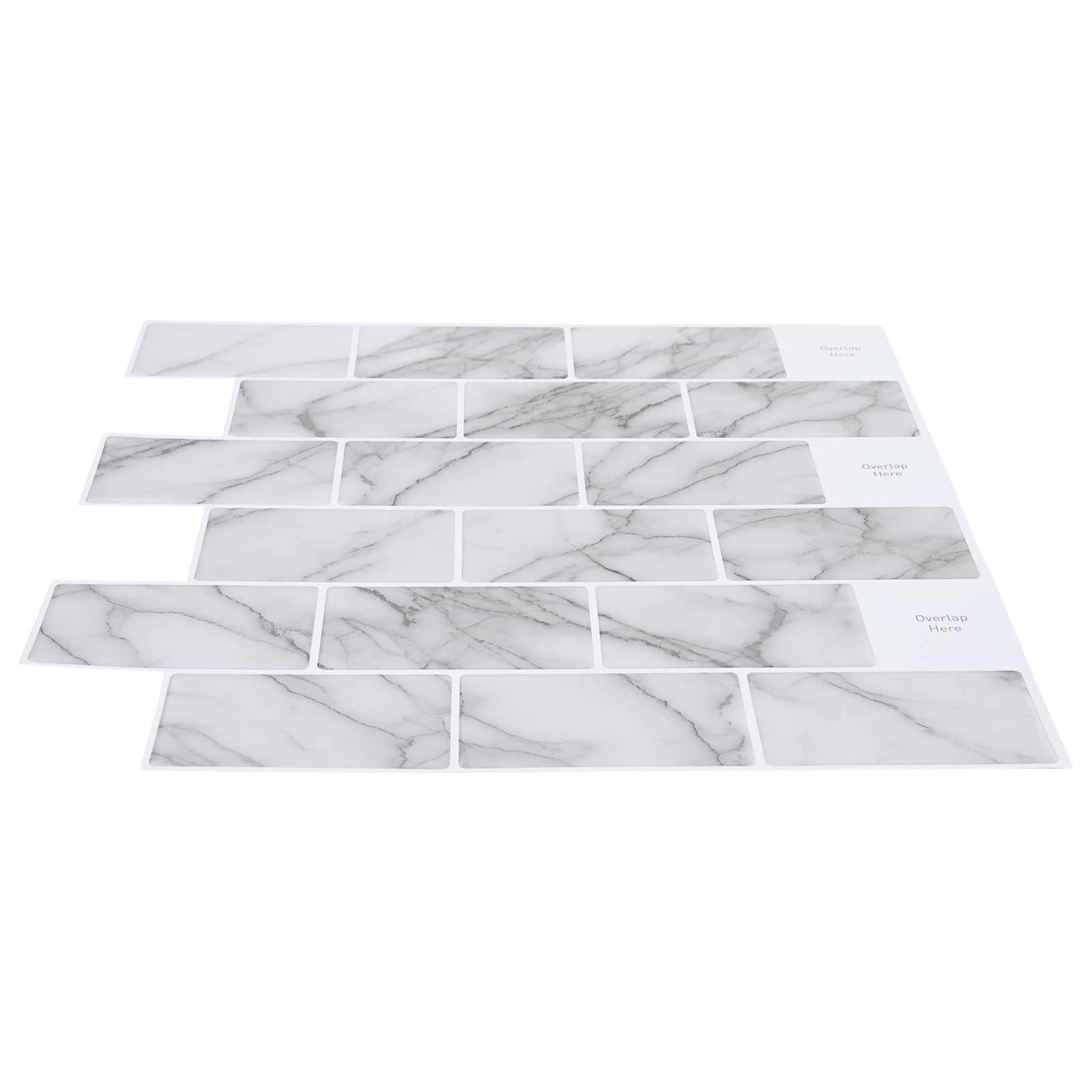 Azulejo subterrâneo 50 unid. mármore branco 30 x 30 cm