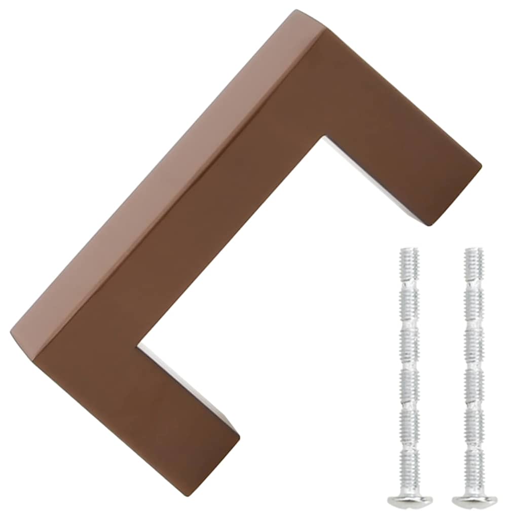 Puxadores para móveis 10 pcs 64 mm aço inoxidável bronze