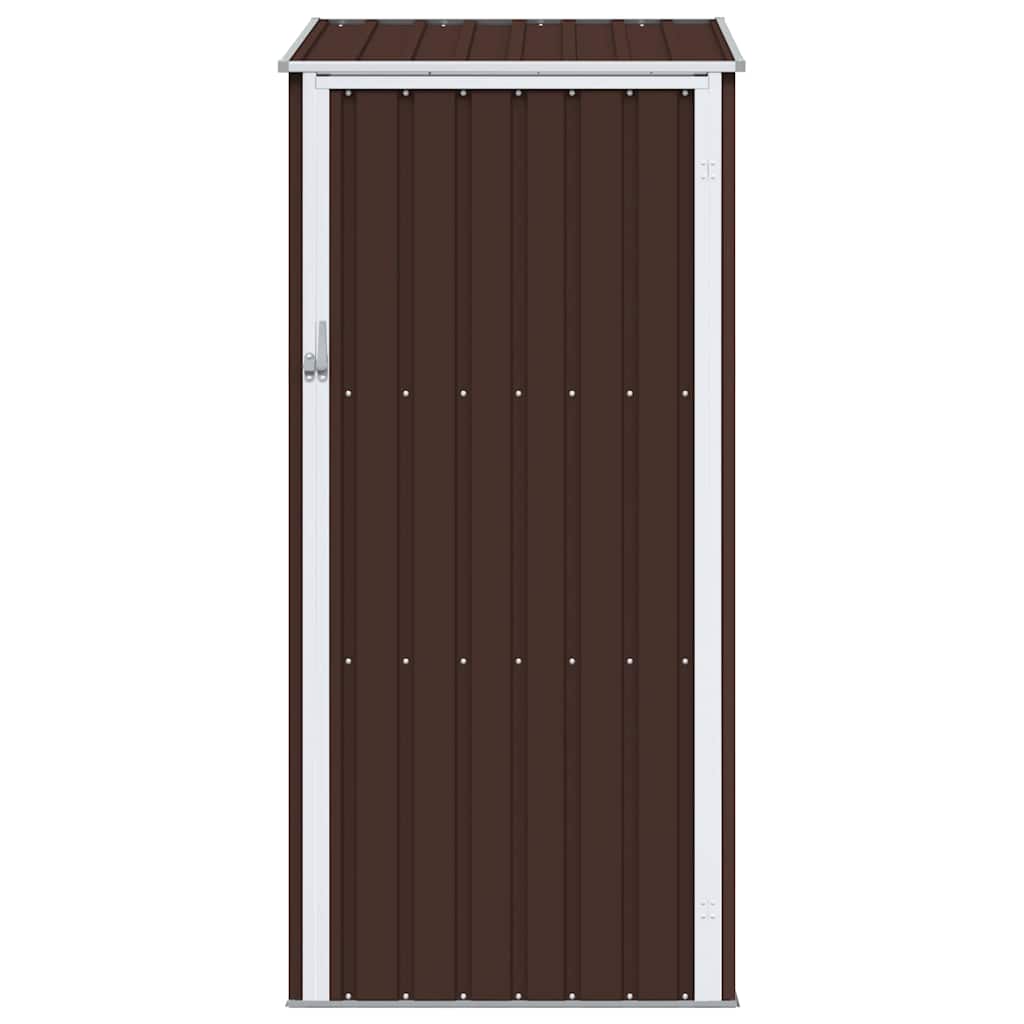 Abrigo de jardim 87x98x159 cm aço galvanizado castanho
