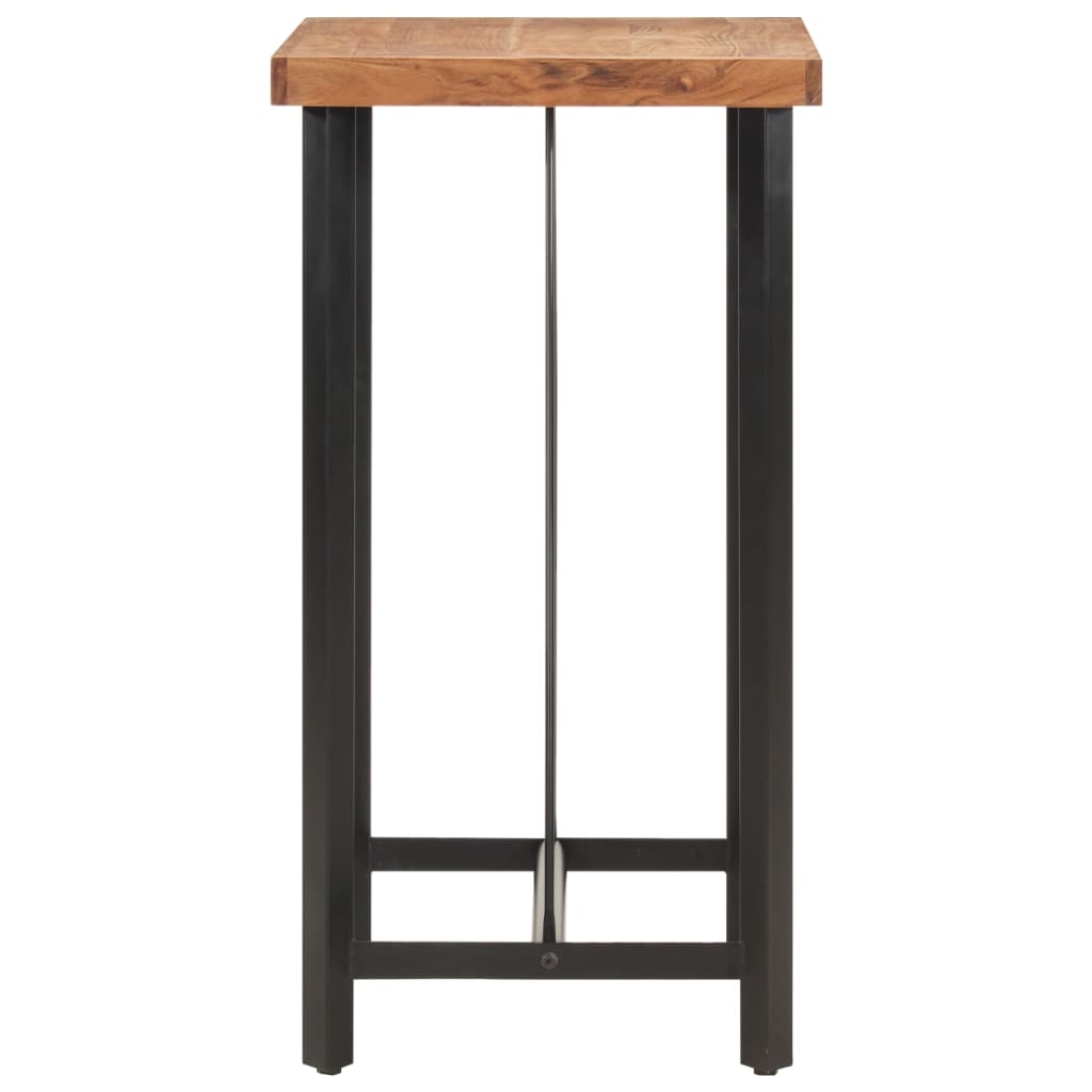 Mesa de bar 55x55x107 cm madeira de acácia maciça e ferro